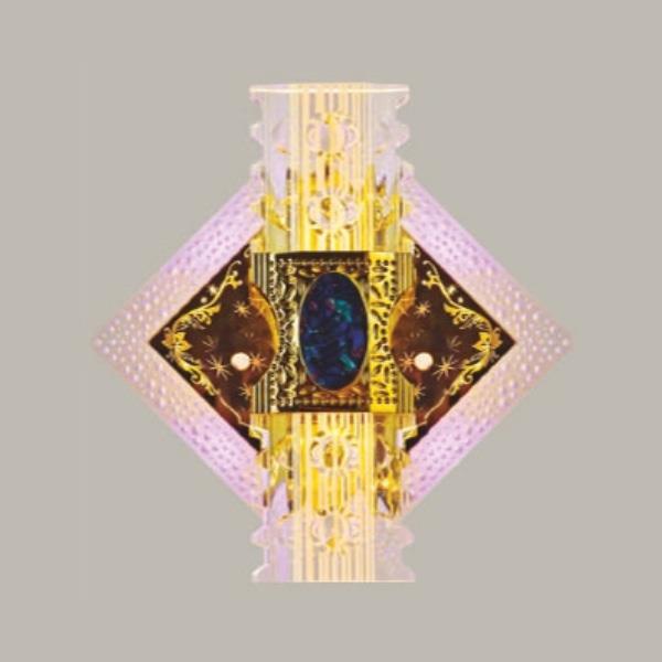 Đèn vách trang trí Led L140 x W120 x H240 - 14W, ánh sáng vàng, hồng