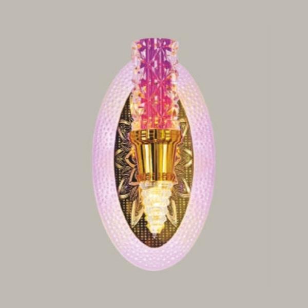 Đèn vách trang trí Led L140 x W120 x H240 - 12W, ánh sáng vàng, hồng