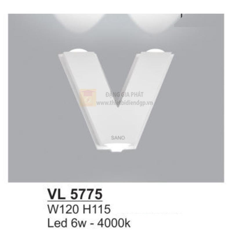 Đèn vách led 6W- 4000K - W120*H115 - vỏ màu trắng