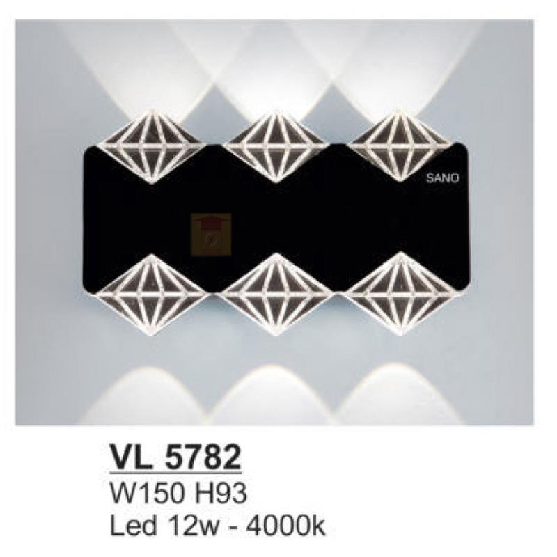 Đèn vách led 8W- 4000K - W150*H93