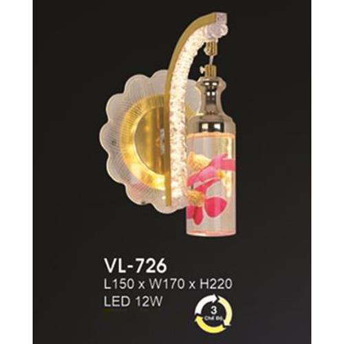 Đèn vách led trang trí trong nhà L150*W170*H220 - 12W, 3 màu ánh sáng