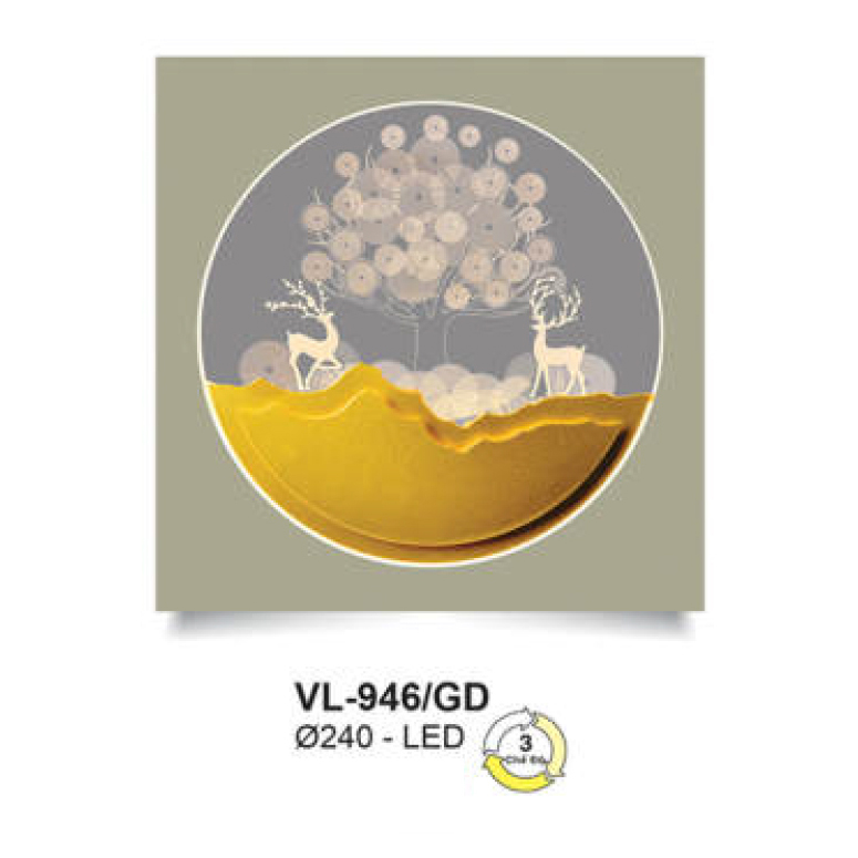 Đèn tường trang trí Andora Ø240 - LED 3 CĐ
