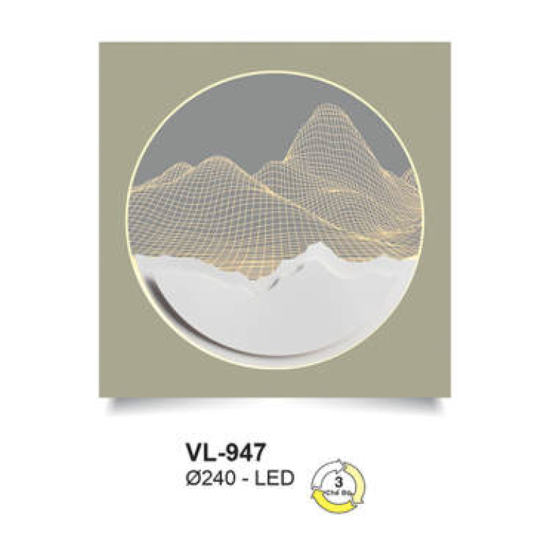Đèn tường trang trí Andora Ø280 - LED 3 CĐ