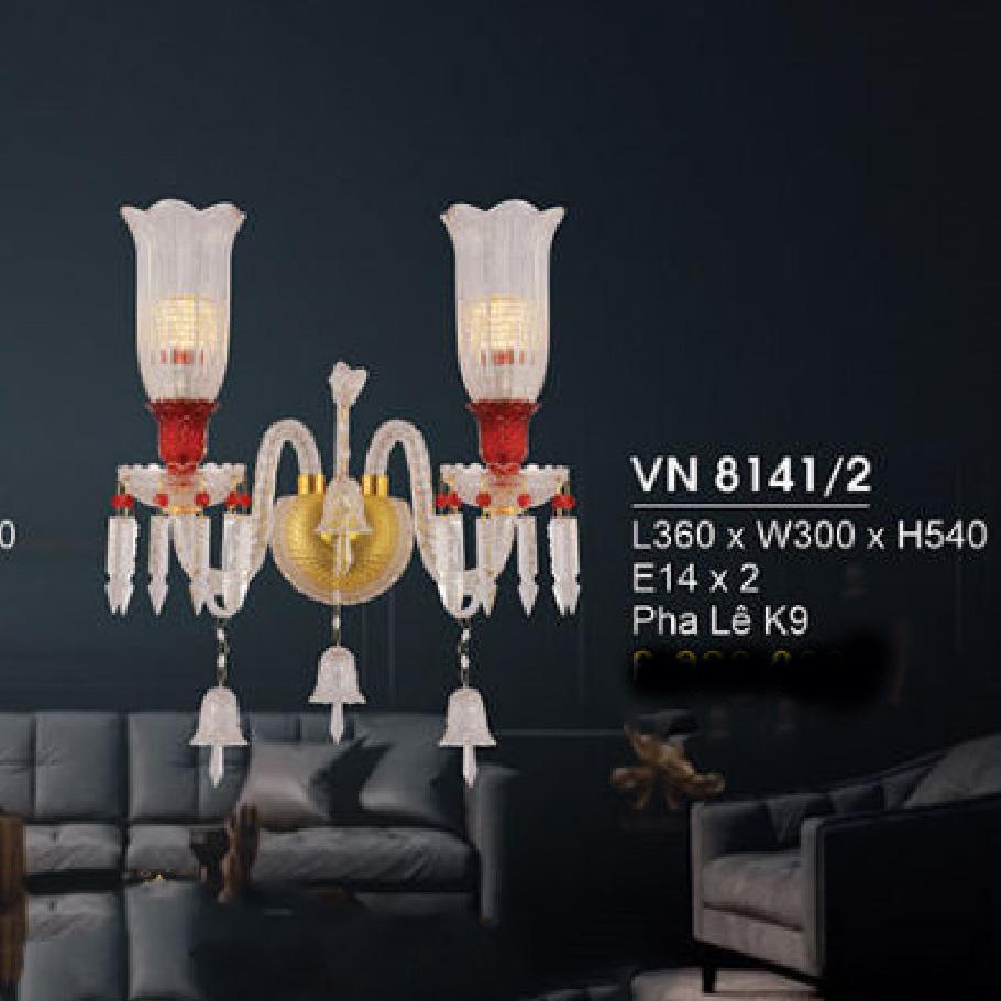 Đèn Tường Nến L360*W300*H540, E14*2 + PHA LÊ K9