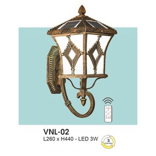 Đèn vách năng lượng mặt trời L260*H440 - LED 3W, 3 chế độ ánh sáng