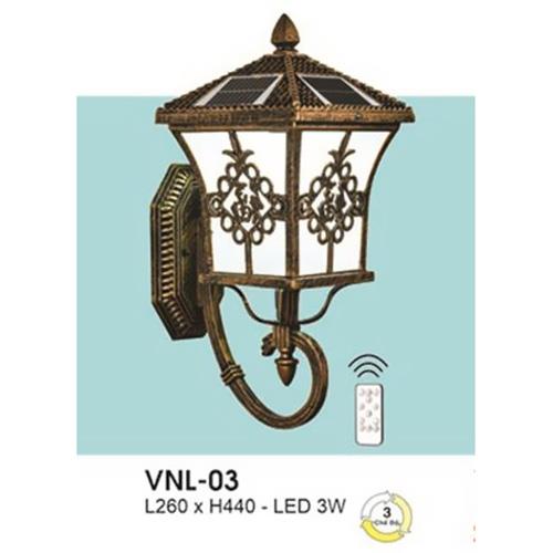 Đèn vách năng lượng mặt trời L260*H440 - LED 3W, 3 chế độ ánh sáng