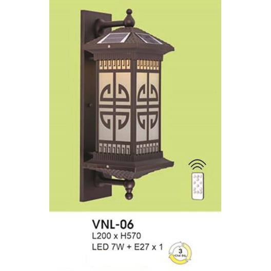 Đèn vách năng lượng mặt trời L200*H570 - LED 7W + E27*1, 3 chế độ ánh sáng