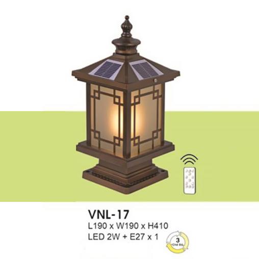 Đèn trụ năng lượng mặt trời L190*W190*H410 - Đế: 155 LED 2W + E27*1 - 3 màu ánh sáng