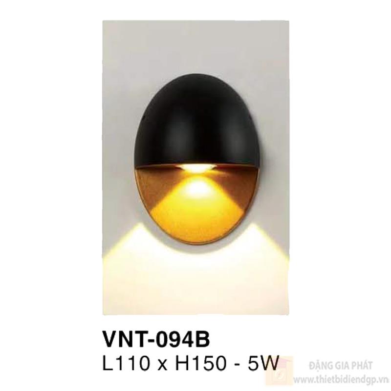 Đèn vách ngoài trời Verona L110*H150-5W - vỏ đen