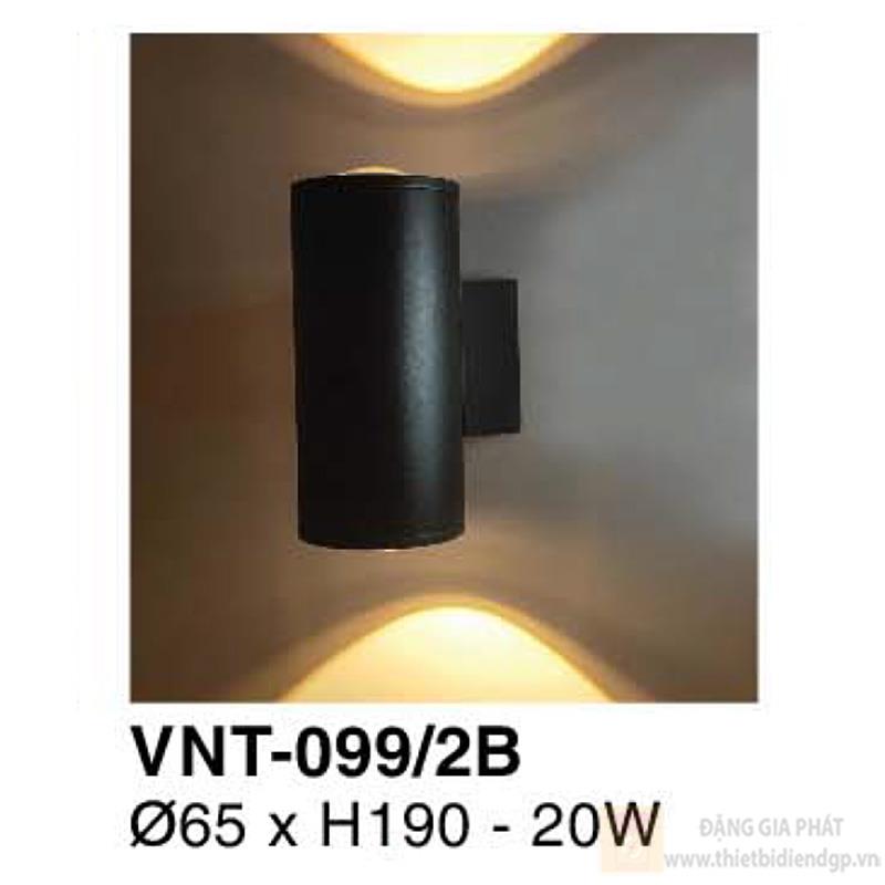 Đèn vách ngoài trời Verona Ø65*H190 - 20W - vỏ đen