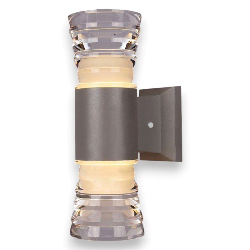 Đèn tường ngoài trời Verona Ø75 x H230, Vỏ Xám