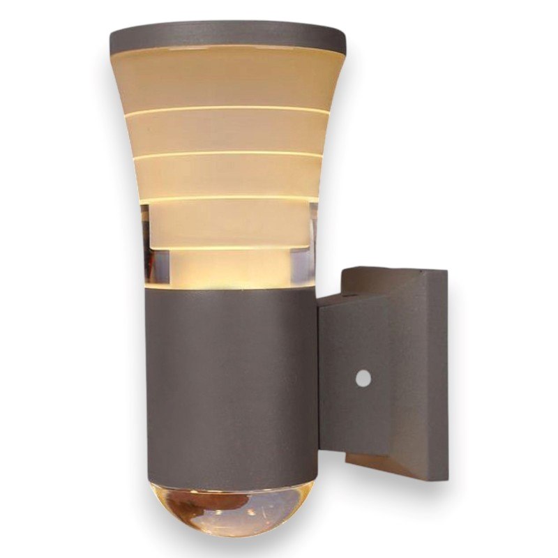 Đèn tường ngoài trời Verona Ø90 x H190, Vỏ Xám