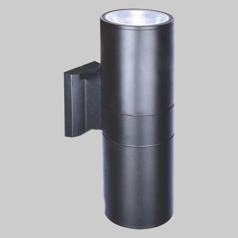 Đèn tường ngoài trời Verona Ø100 x H300 - 10W x 2, vỏ đen