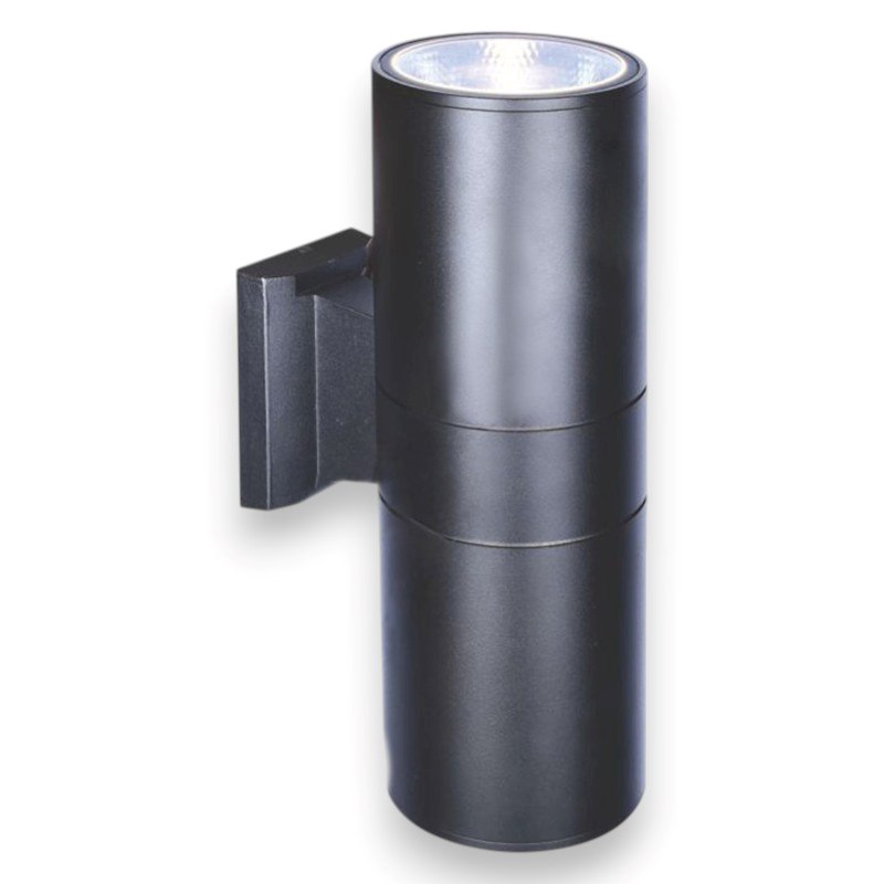 Đèn tường ngoài trời Verona Ø100 x H300 - 10W x 2, vỏ đen