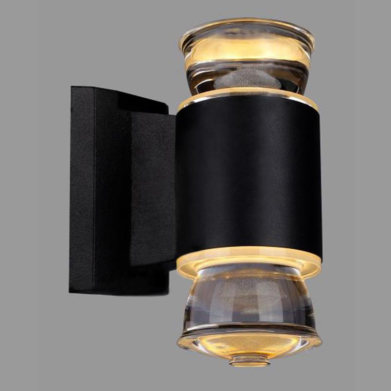 Đèn tường ngoài trời Verona Ø100 x H210 - 9W x 2, vỏ đen