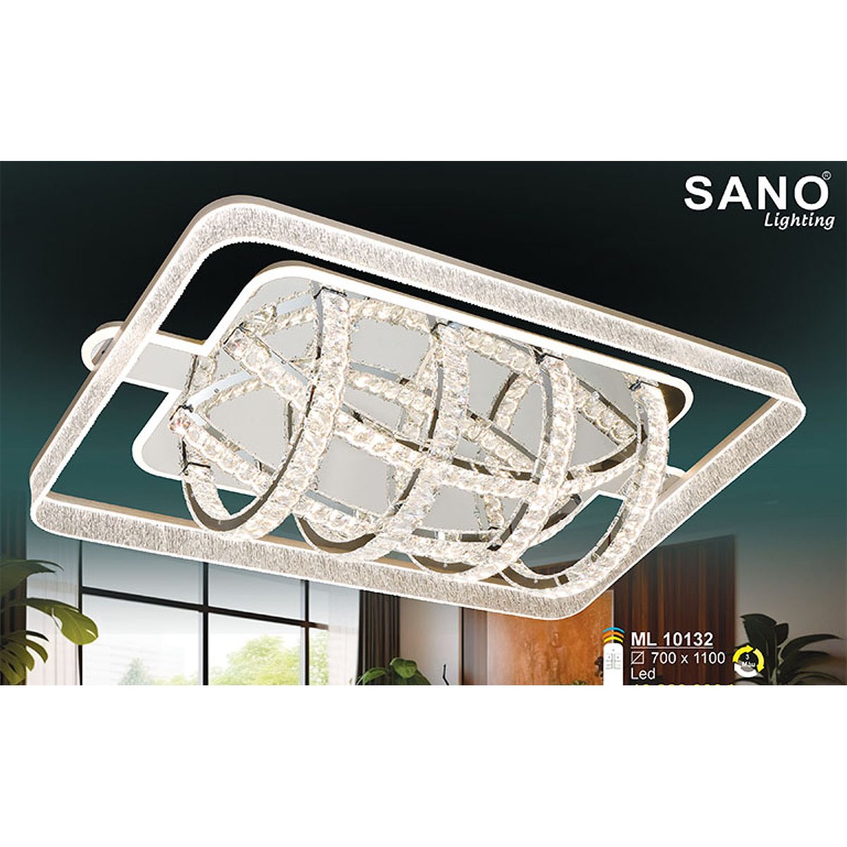 Đèn mâm LED Sano ML 10132 Ø700*1100