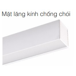 Đèn Led Thanh vinaled mặt lăng kính chống chói vỏ trắng và đen