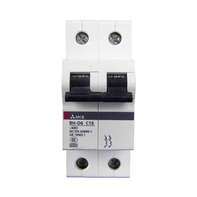 MCB Mitsubishi loại tiêu chuẩn BH-D6 2P 6kA