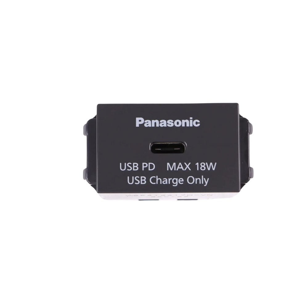 Hạt ổ cắm USB Panasonic WEF412417MYH-VN Type C, PD-18W, bắt vít