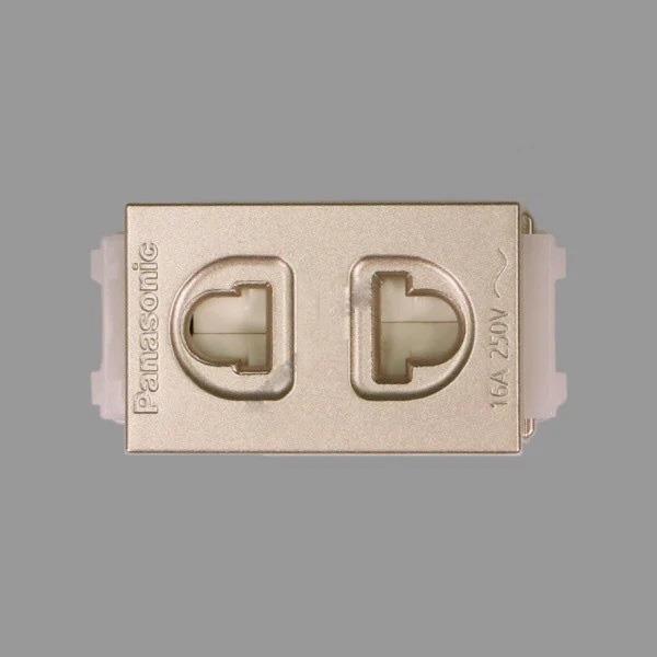 Ổ cắm đơn Panasonic WEV1081MYZ / WEV1081-7MYZ có màn che, 16A màu vàng ánh kim