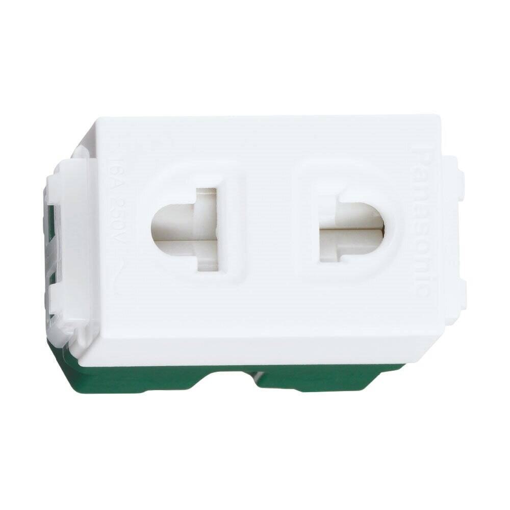 Ổ cắm đơn Panasonic WEV1081SW màn che cắm nhanh, màu trắng