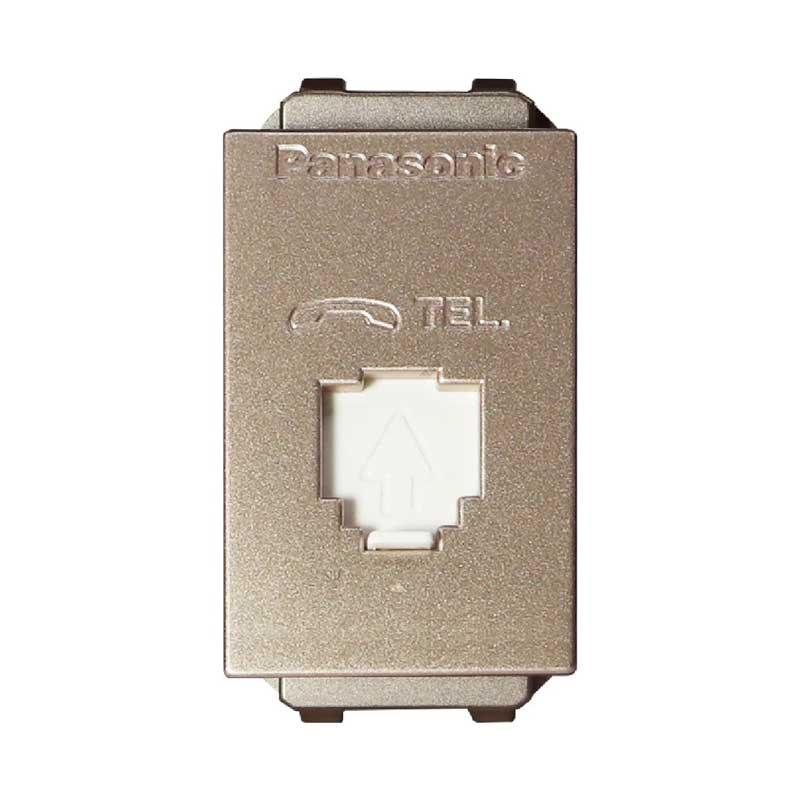 Ổ cắm điện thoại 4 cực Panasonic WEV2364MYZ, màu vàng ánh kim