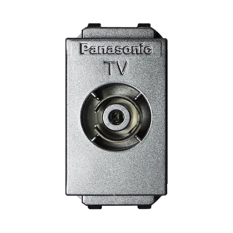 Ổ cắm TiVi Panasonic WEV2501MYH 75 Ohm, màu xám ánh kim