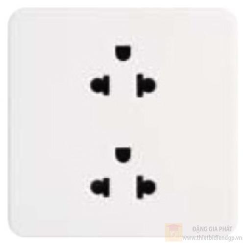 Ổ cắm đôi 3 chấu 16A chuẩn Âu Mỹ
