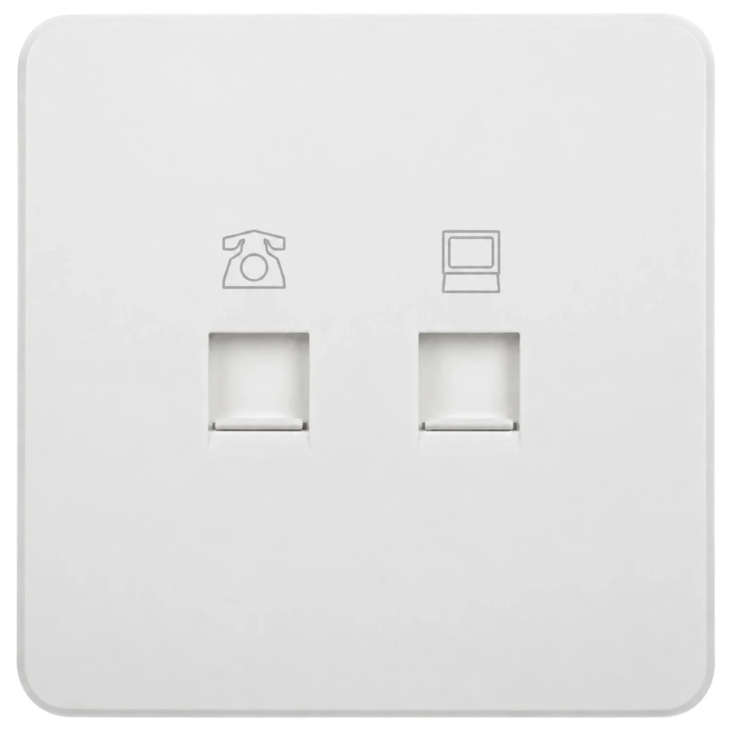 Ổ cắm điện thoại RJ11 + mạng RJ45 Cat 6