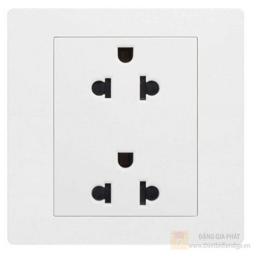 Ổ cắm đôi 3 chấu 16A chuẩn Âu Mỹ
