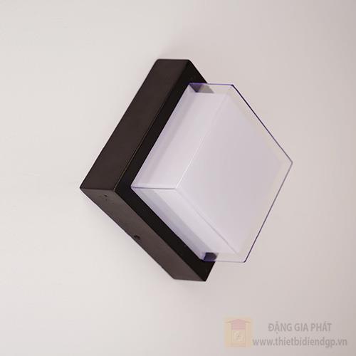 Đèn led ốp tường vinaled vuông 12W mẫu E vỏ đen