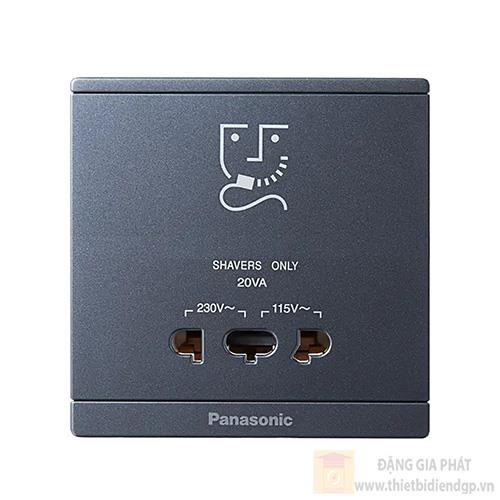 Ổ cắm máy cạo râu màu xám ánh kim