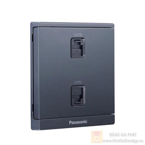 Bộ 2 ổ cắm mạng Panasonic WMF422MYH-VN CAT5E màu xám ánh kim