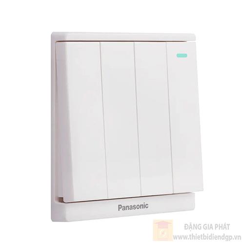 Bộ 4 công tắc B Panasonic WMF517-1VN 1 chiều, bắt vít, có chỉ báo dạ quang 10A màu trắng
