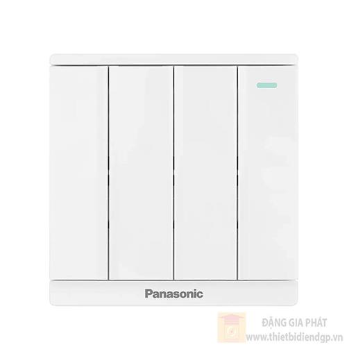 Bộ 4 công tắc C Panasonic WMF518-1VN 2 chiều, bắt vít, có chỉ báo dạ quang 10A màu trắng