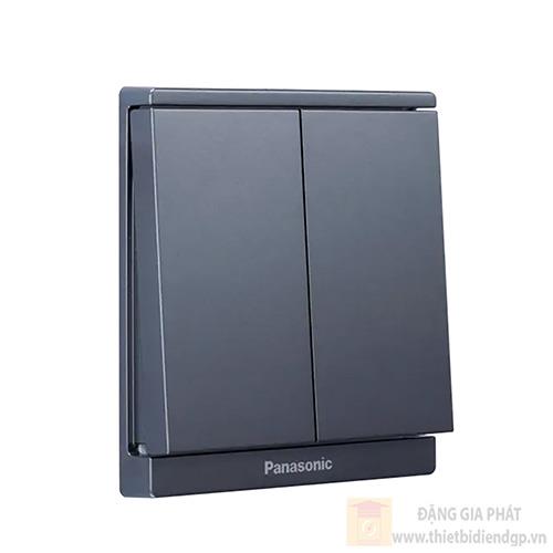Bộ 2 công tắc E Panasonic WMF596MYH-VN đảo chiều, bắt vít 10A màu xám ánh kim