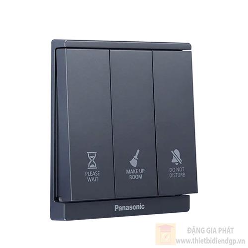 Công tắc có đèn báo Panasonic "Không làm phiền", "Dọn phòng", "Vui lòng đợi" màu xám ánh kim