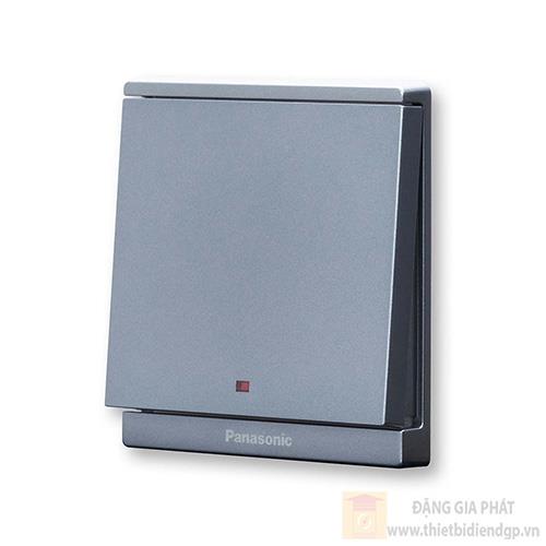 Bộ 1 công tắc D Panasonic WMFV503307MYH bắt vít, có đèn báo màu xám ánh kim 20A