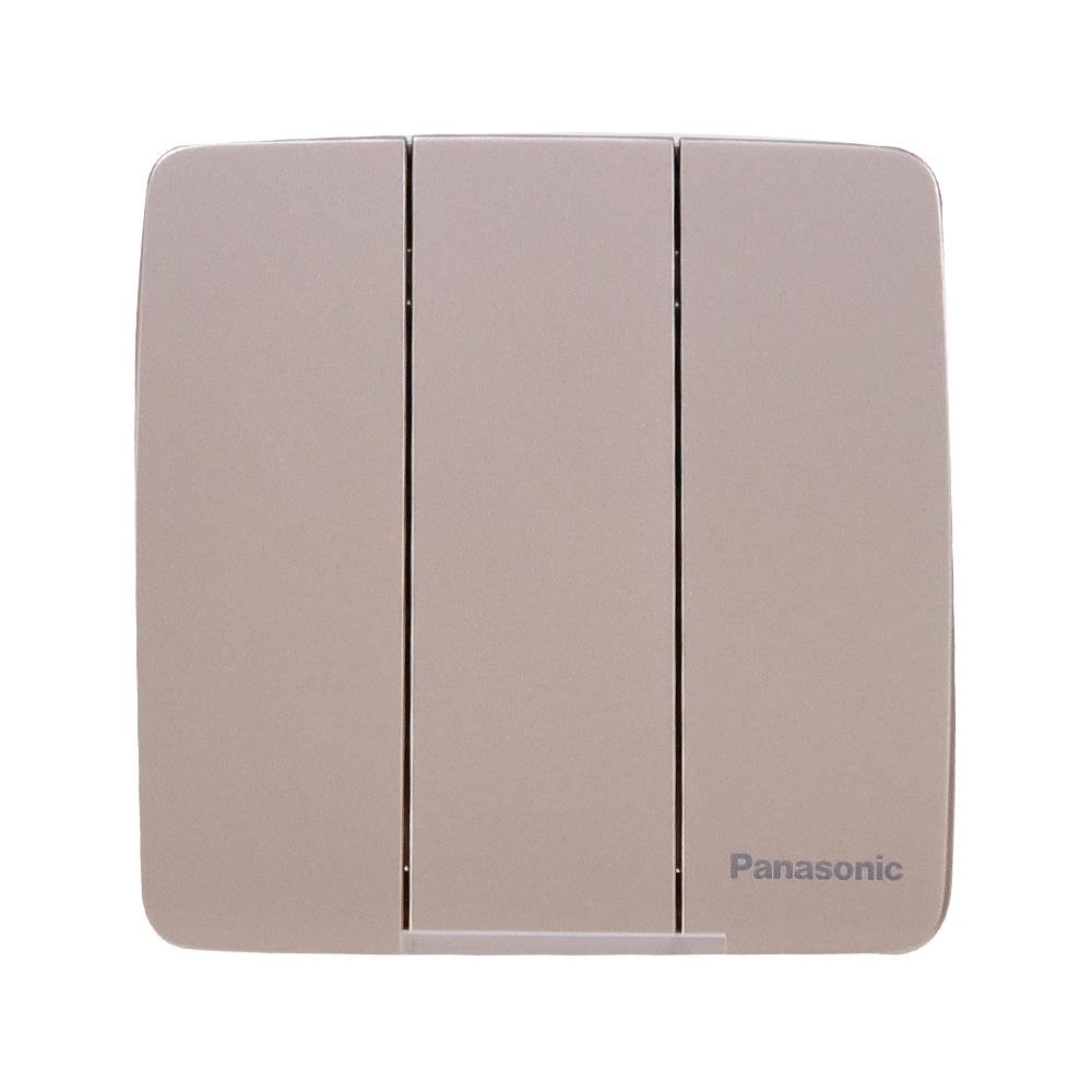 Bộ 3 công tắc B Panasonic WMT505MYZ-VN 1 chiều, cắm nhanh, 16A, màu vàng ánh kim