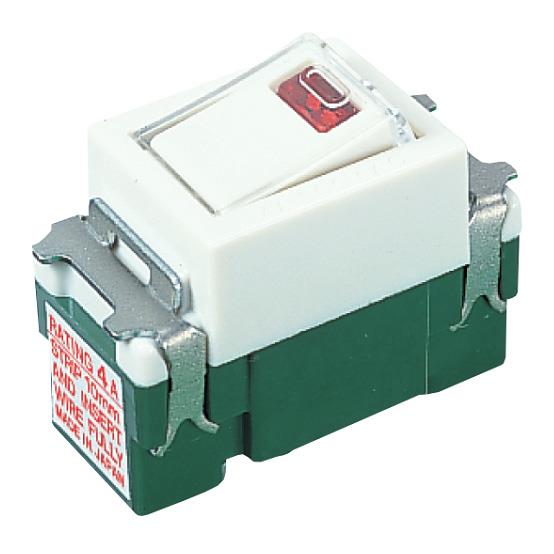Công tắc B Panasonic WN5241W-8011 Chiều, Có Đèn Báo On, 300VAC-4A WN5241W-801