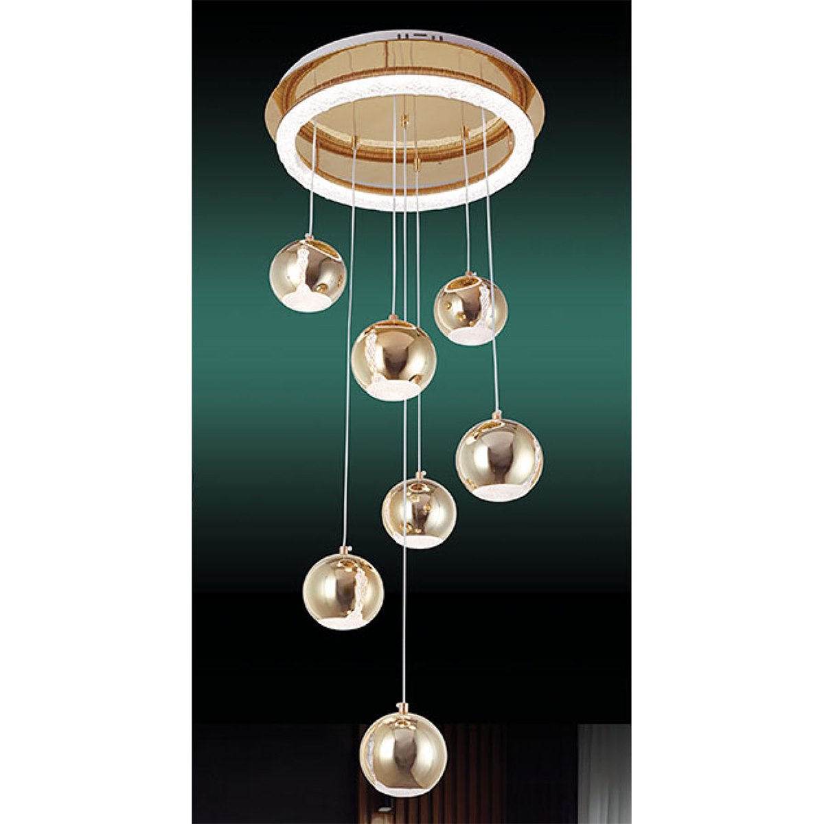 Đèn thả SANO T 10224/7 Ø450*H1800