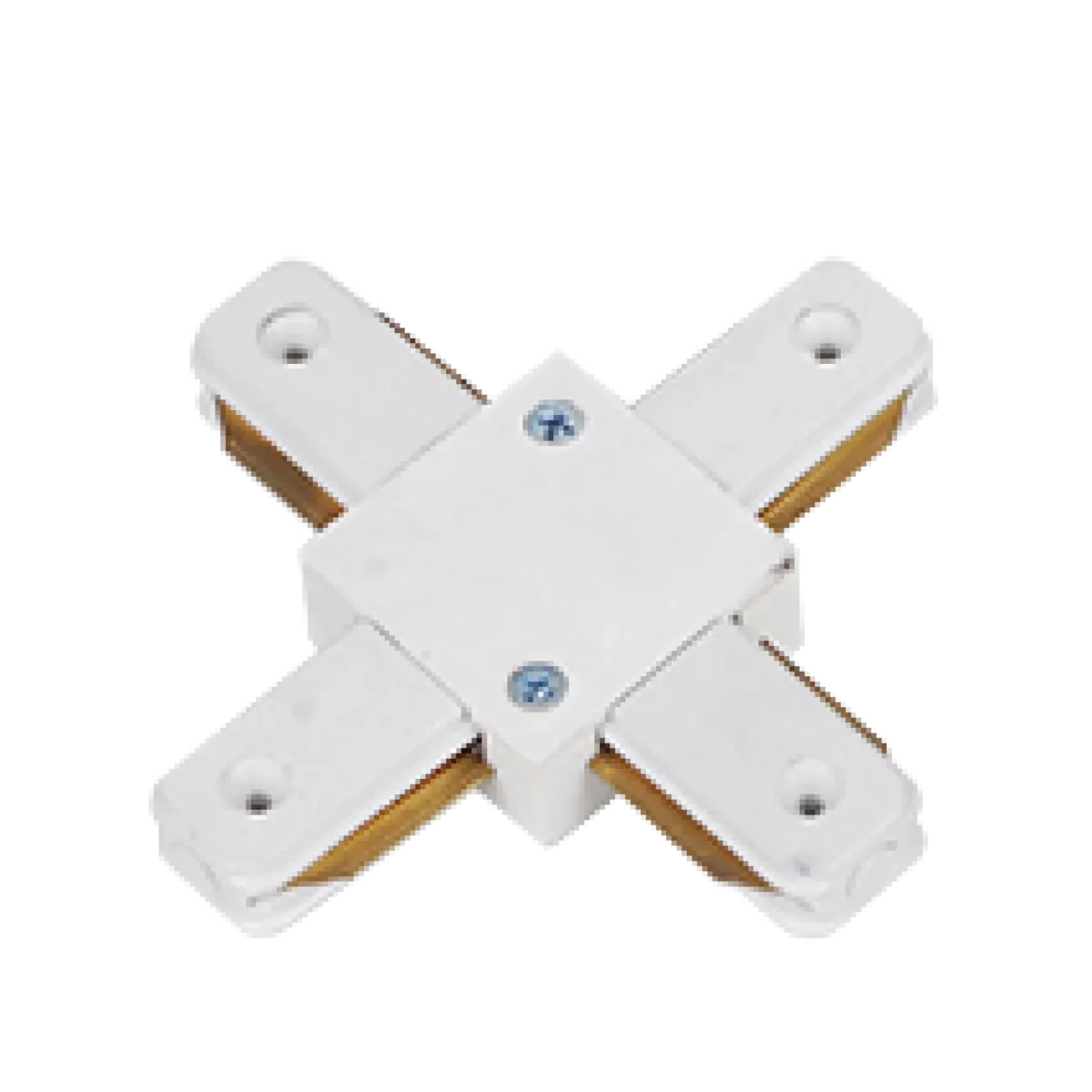 Đầu nối thanh ray chữ X màu trắng và đen