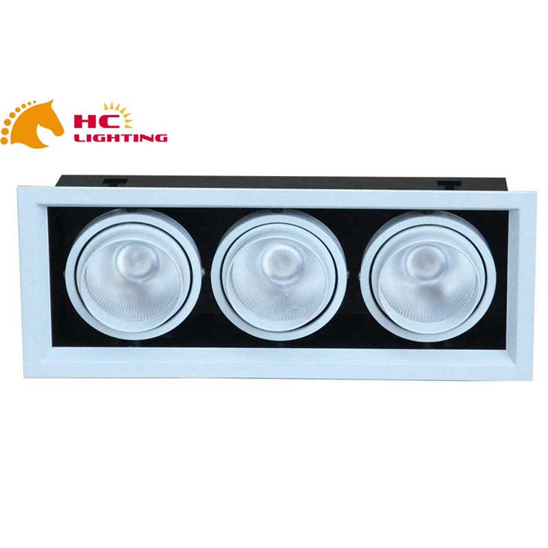 Đèn âm trần vuông COB 12w x3