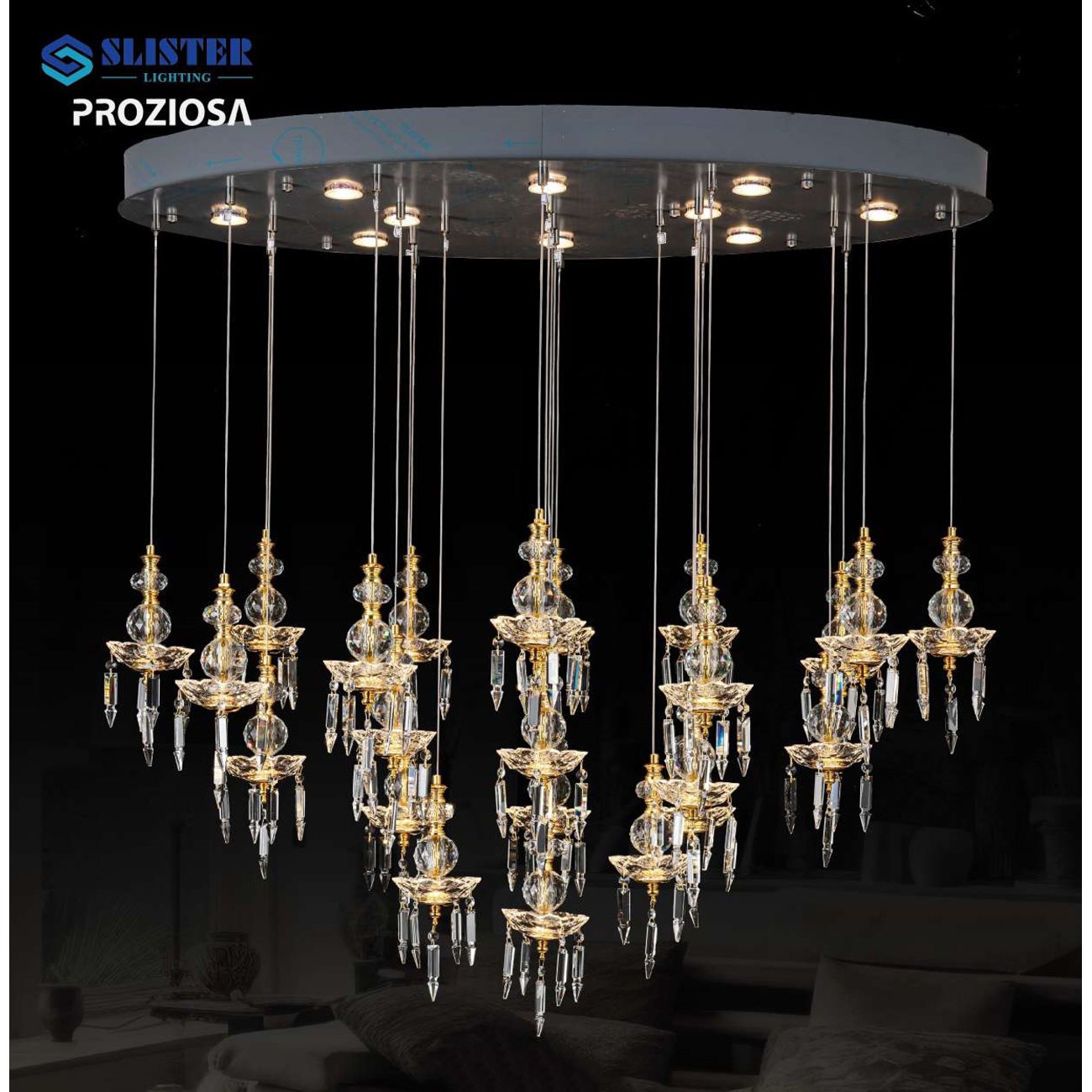 Đèn thả trang trí Slister WX-14 1200*600*H1200 45W