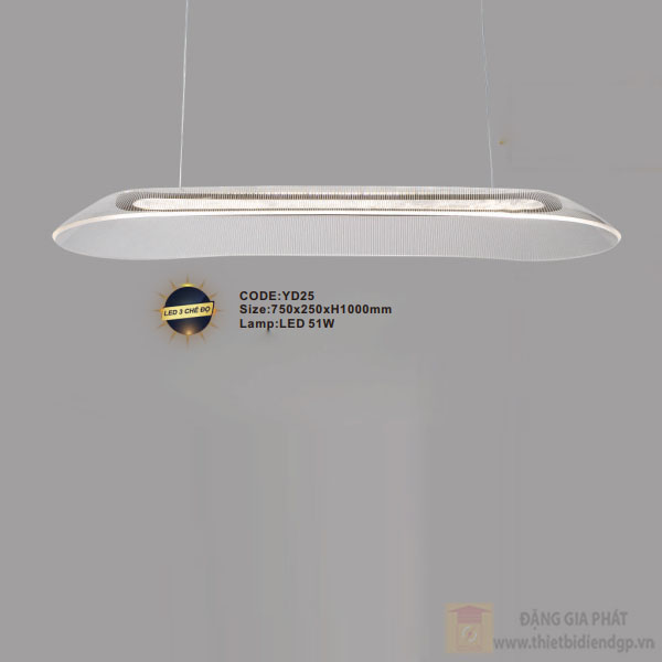 Đèn treo trang trí Slister 750*250*H1000mm - LED 51W - 3 CĐ