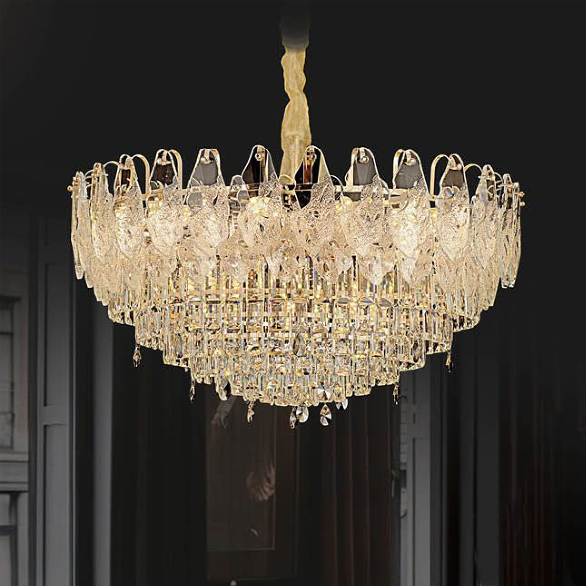 Đèn thả pha lê Ø800 - E14*18
