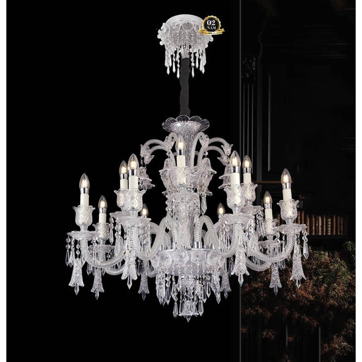 Đèn chùm pha lê nến D850*H730 - E14*12