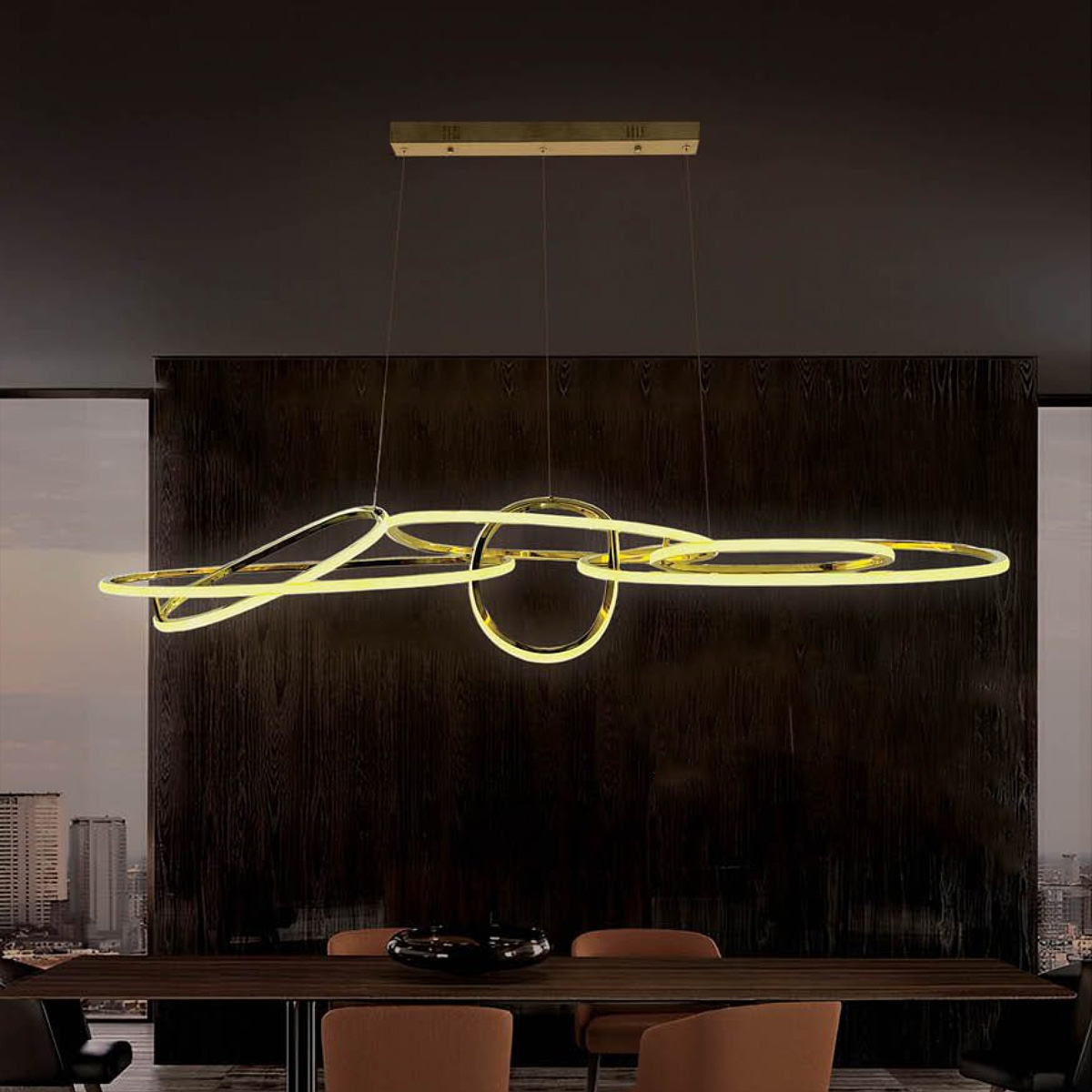 Đèn thả LED ánh sáng vàng