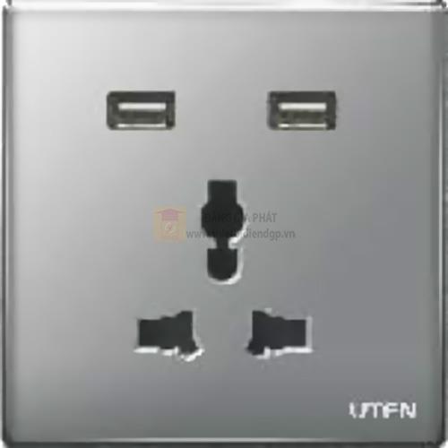 Bộ ổ cắm 3 chấu & 2 USB