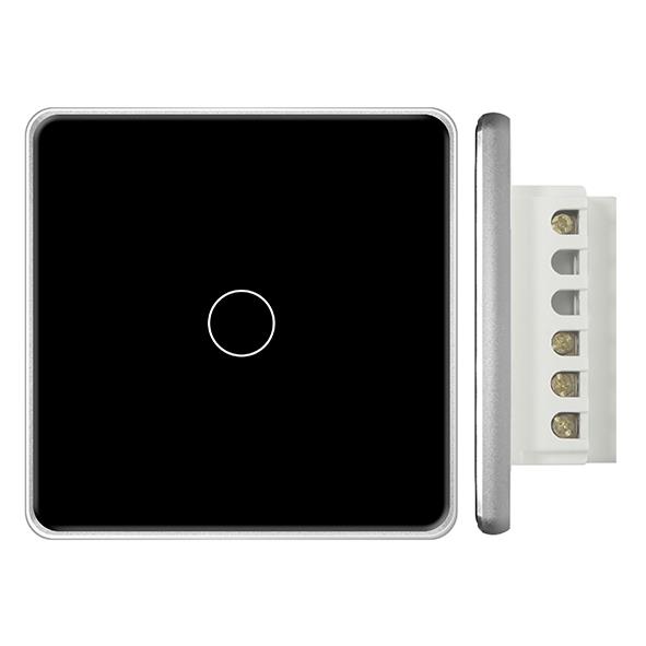 Công tắc Zigbee vuông 1 nút màu đen (vát kim cương 2.5D)
